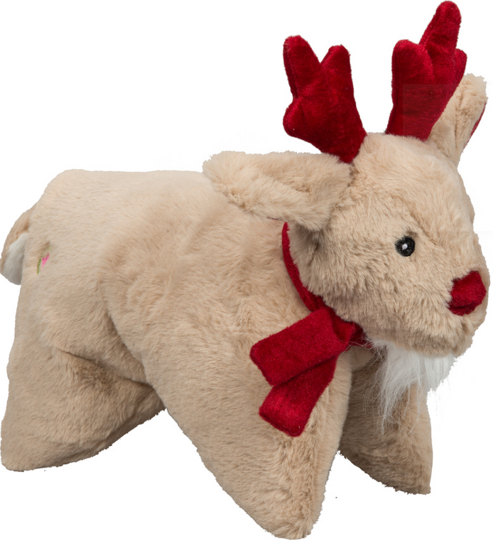 Huggle Hound Snuggles Reindeer Holiday Squooshie Small