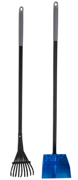 Petmate Clean Response Poop Aluminum Rake & Pan Small