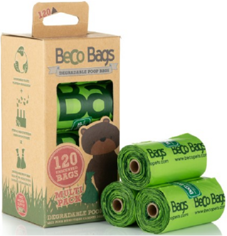 Beco Pet Poop Bags (120ct) 8 Rolls 15ct Poop Bags