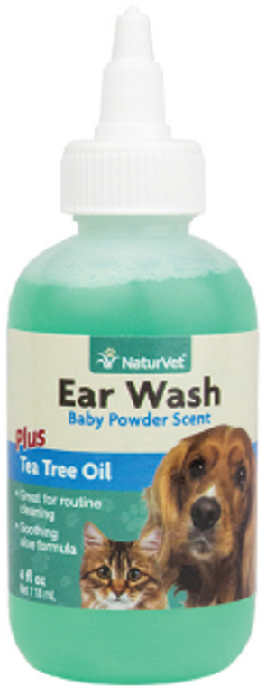NaturVet Ear Wash with Tea Tree Oil 40oz
