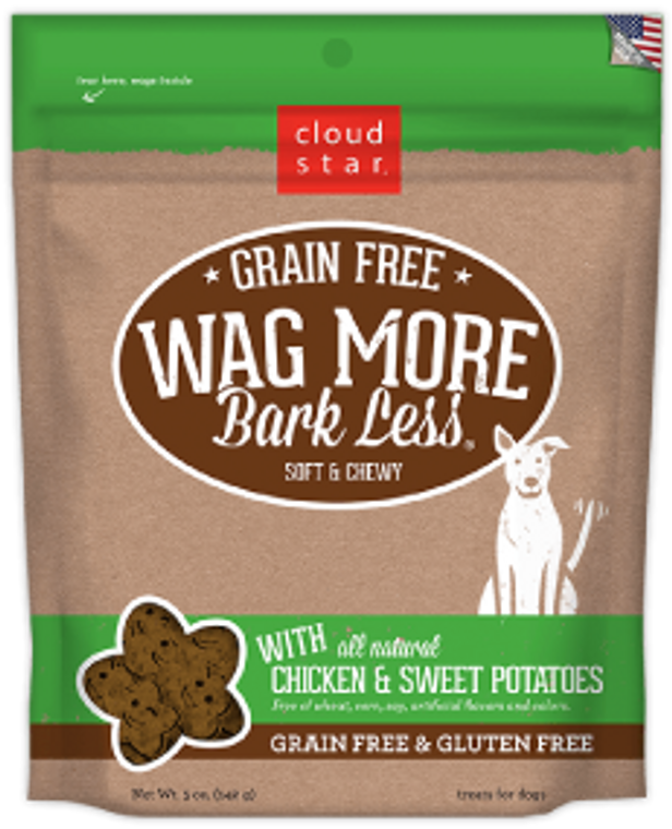 Cloud Star Wag More Grain Free Soft Chicken Sweet Potato Dog Treat 5oz