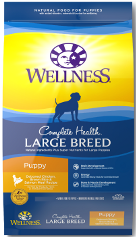 Wellness Complete Health Large Breed Puppy Dog Food 30lb