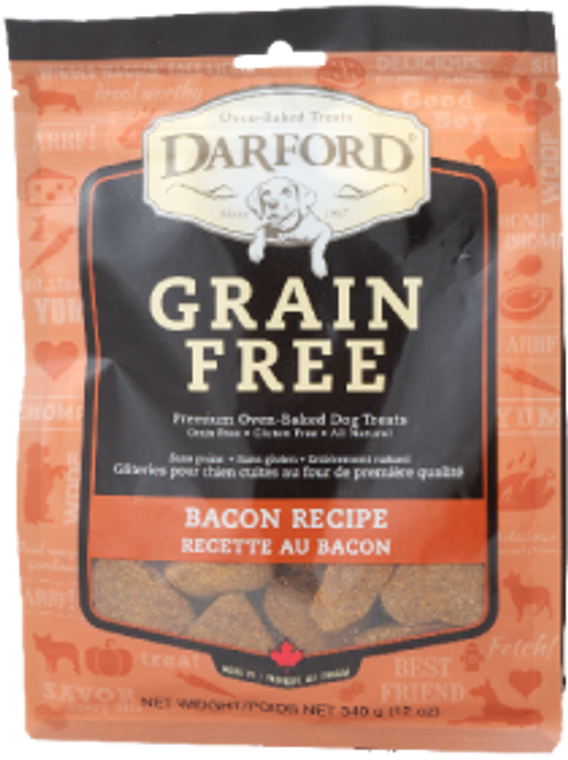 Darford Grain Free Bacon Heart Dog Treat 12oz
