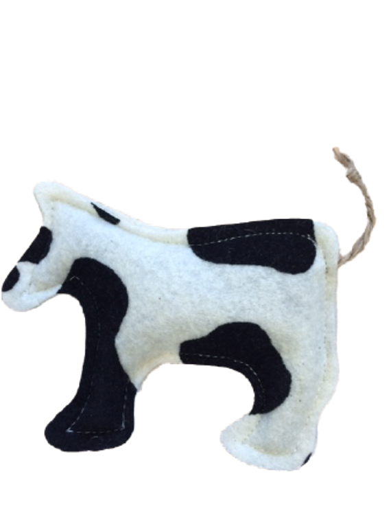 Doggie Styles Catnip Felt Cow Cat Toy