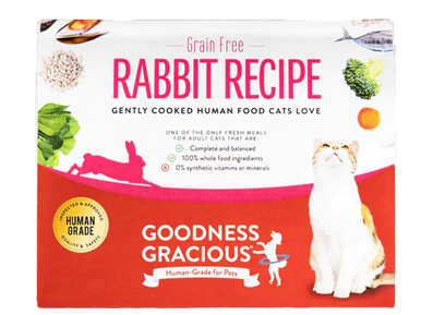 Goodness Gracious Gently Cooked Grain Free Rabbit Recipe for Cats 32oz