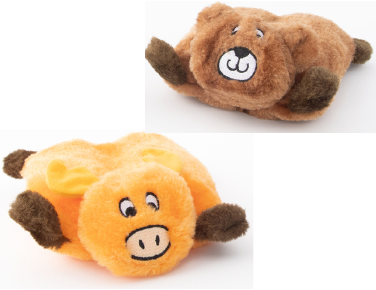 Zippy Paws Squeakie Pattiez Cotton Candy Hundespielzeug – Mit 2 Quietschern, Süßes Design