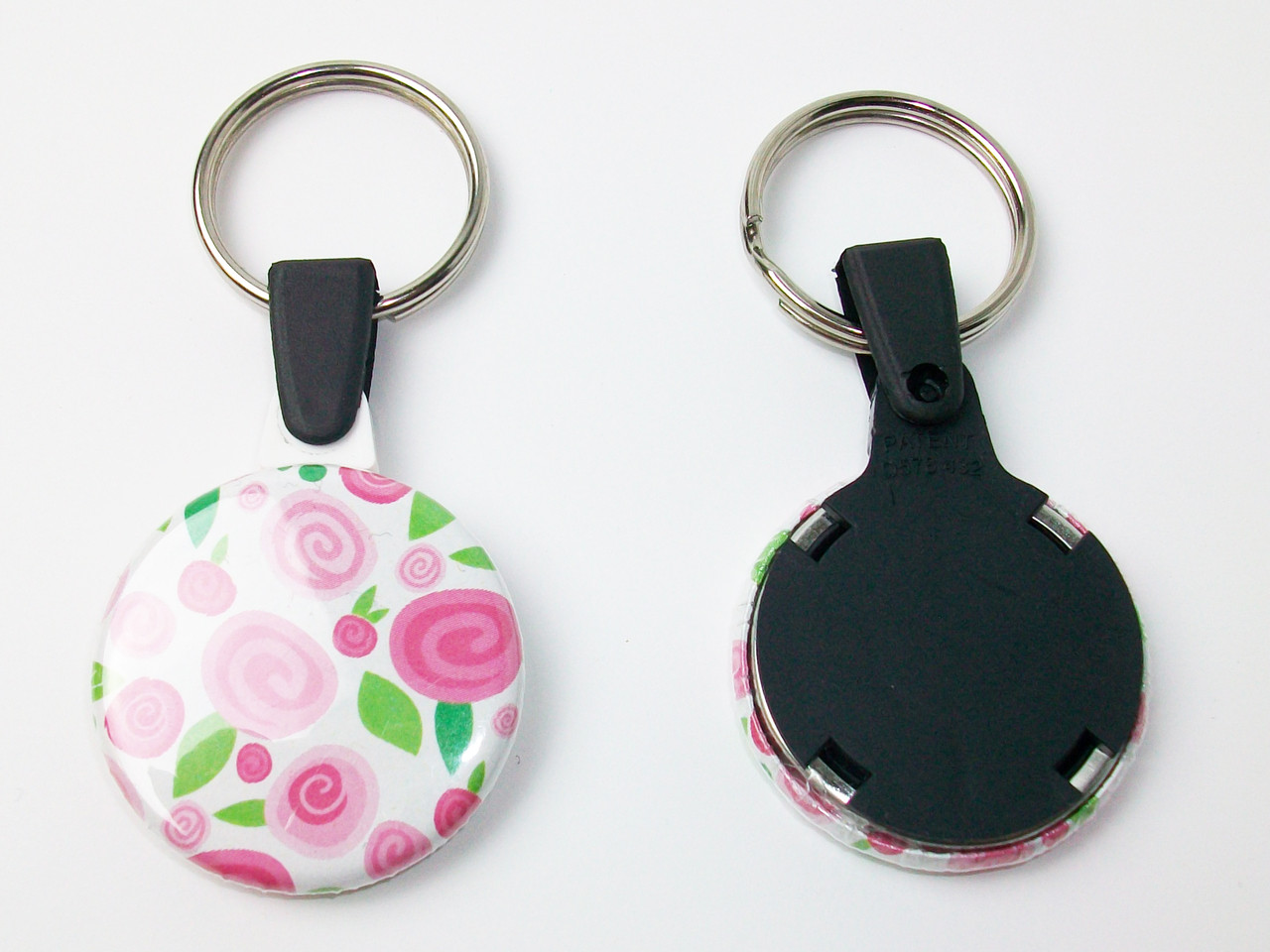1.25” 1-1/4 inch Versa Back Split Ring with BLACK Plastic Tab Key