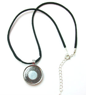 Magnetic Pendant with 18 Inch Black Suede Cord Necklace with