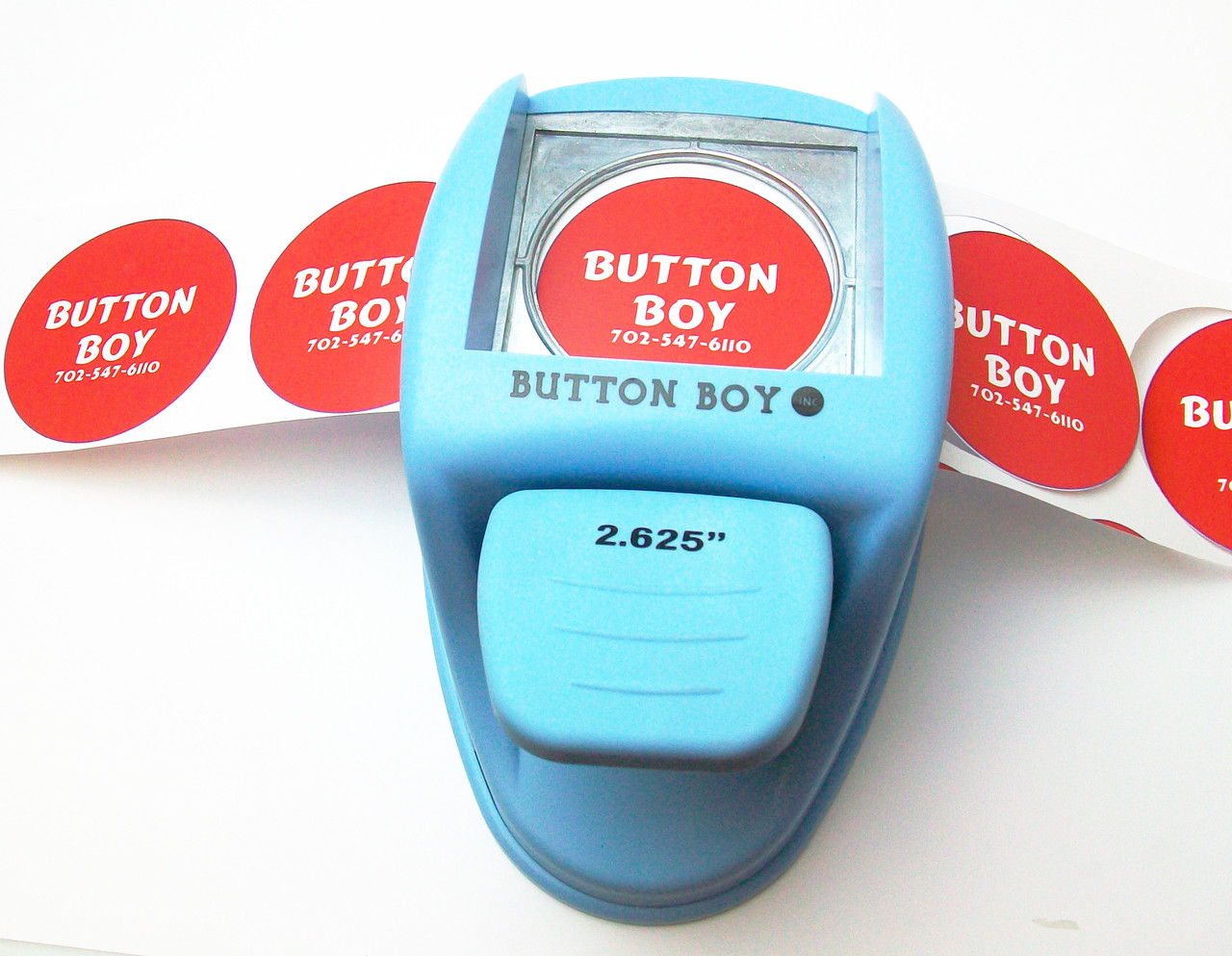 1.25 Button Boy Double Level Hand Held Punch - for 1-1/4 buttons- cuts  circles 1.629 - Button Boy
