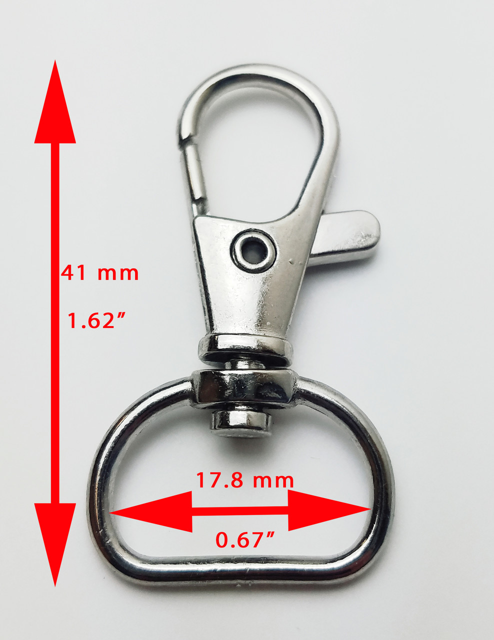 Metal Lanyard Hook Swivel Snap Lobster Clasp Clips 0.67