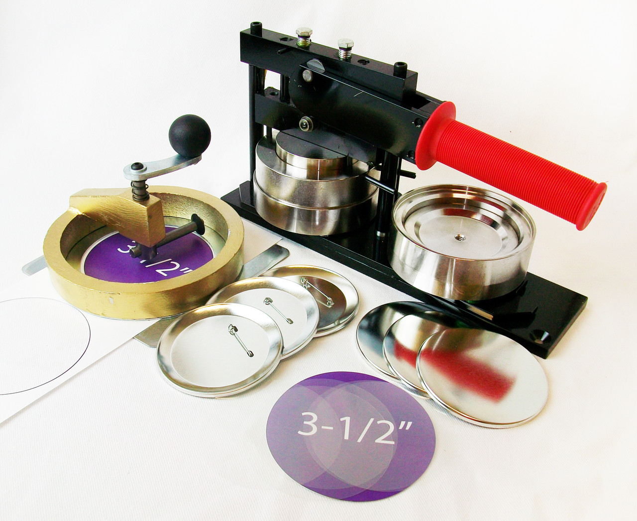 3.5 3-1/2 Inch Button Making Kit - Tecre Button Maker Machine, Tecre  Graphic Punch, 500 Magnet Parts - Button Boy