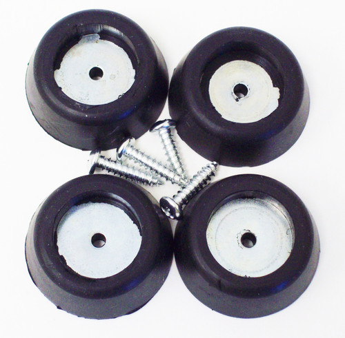Rubber Amp - Cab Feet, Large Tapered w/ Steel Insert Washer/Screw Rubber Bumpers 12 PCS