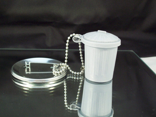 Trash Can Button Accessories - 25 pcs - Includes Trash Can and Ball Chain
