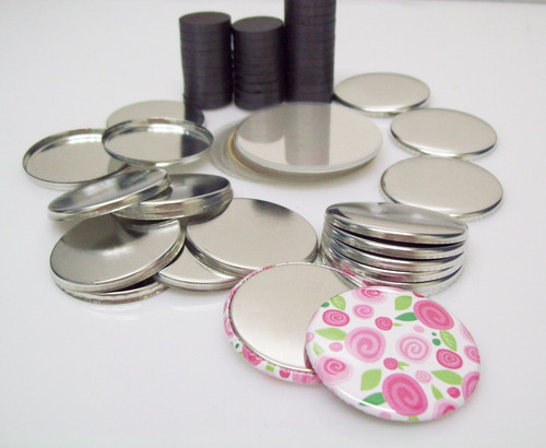 1.50" Tecre METAL FLAT BACK WITH JUST RIGHT FIT MAGNETS Button Parts 1-1/2 Inch - 1000 pcs FREE SHIPPING
