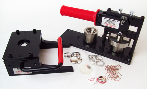 1" Tecre Button Making Kit  - Machine, Graphic Punch, 1000 Pin Back Button Parts-FREE SHIPPING