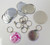 1.75" Tecre SPLIT Key Chain Button Parts 1-1/2 Inch - 250 pcs FREE SHIPPING