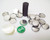 7/8" Complete Magnet Parts - METAL FLAT Back Button Parts with PF Magnets - 1000