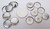 1" Tecre METAL FLAT BACK Button Parts WITH HOLE - 2000