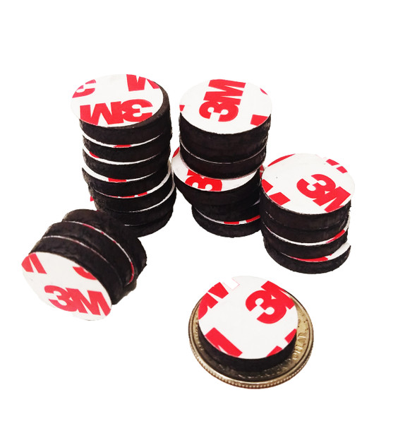 3/4" Inch Round Rubber Peel & Stick Magnets ONLY  100PCS