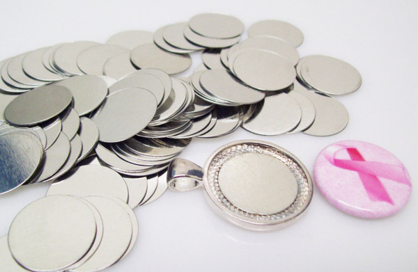 Steel Metal Discs 3/4" 19mm for use to make Magnetic Pendants - 500 discs