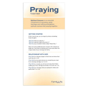 Praying Together Prayer Card. Front