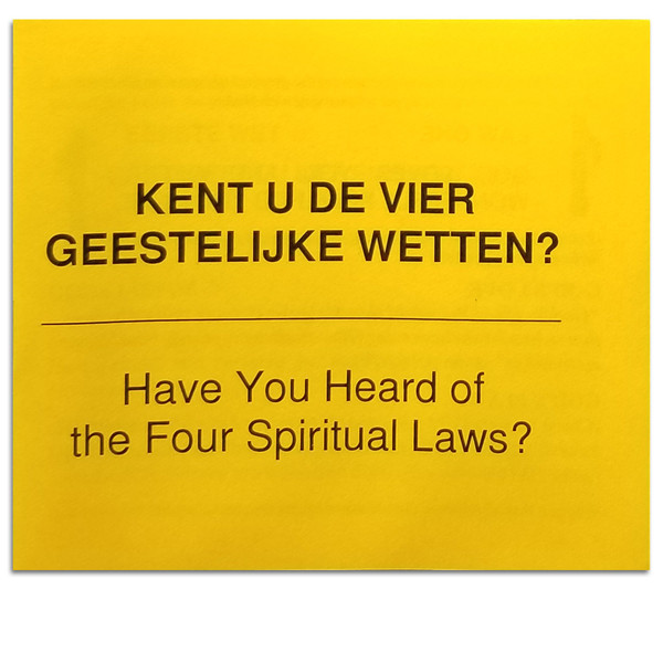 Four Laws, Dutch and English. Front cover