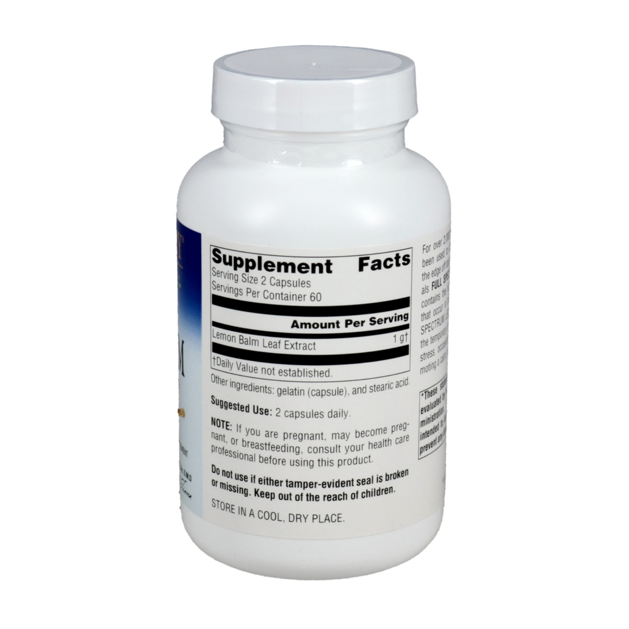 Lemon Balm 500 mg Dietary Supplement