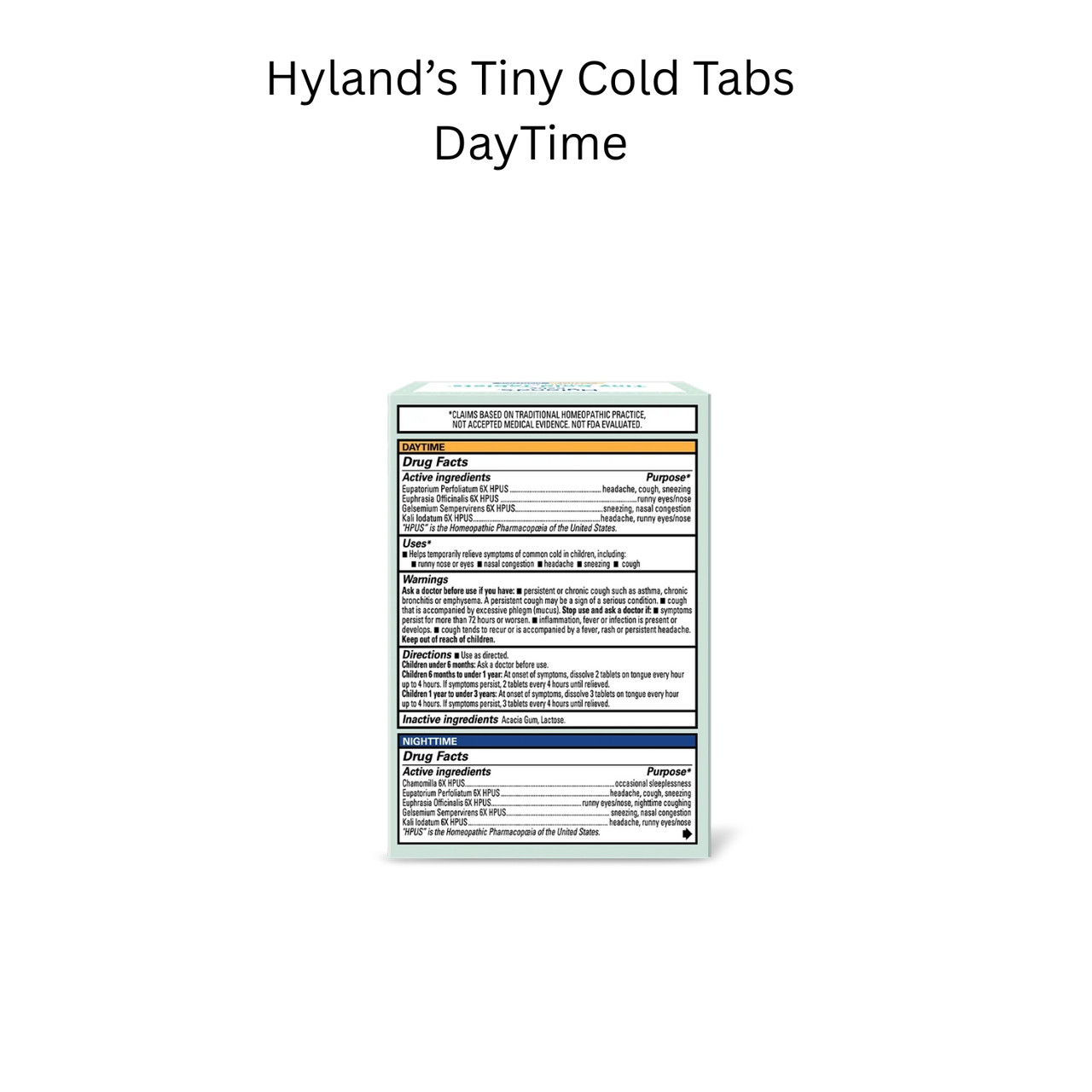 Tiny baby Cold Tablets - DayTime