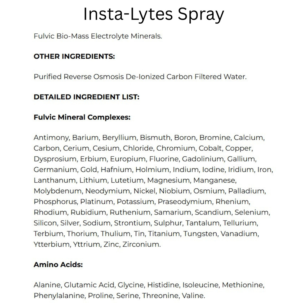 Insta-Lytes Electrolyte Misting Spray - 2 Fluid OZ