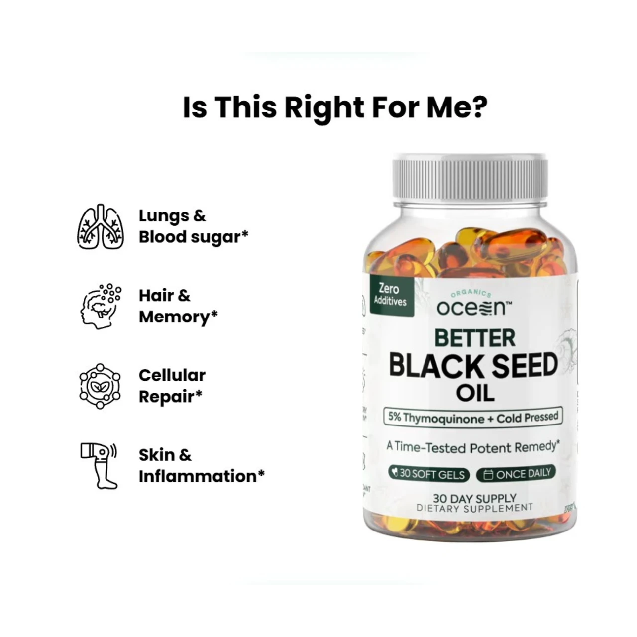 Better Black Seed Oil 520 mg, 30 Soft gel