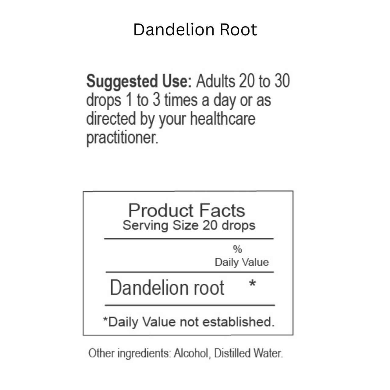 Dandelion Root Herbal Tincture