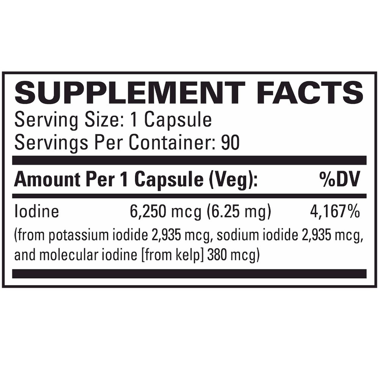 Tri-Iodine - 6.25 mg per capsule