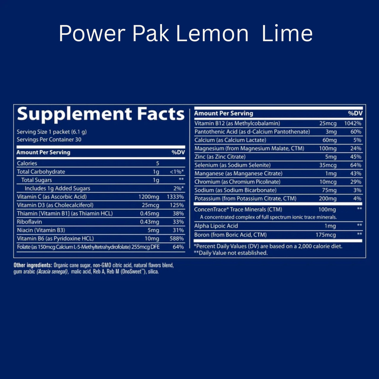 Trace Minerals Power Pak Lemon Lime Flavor