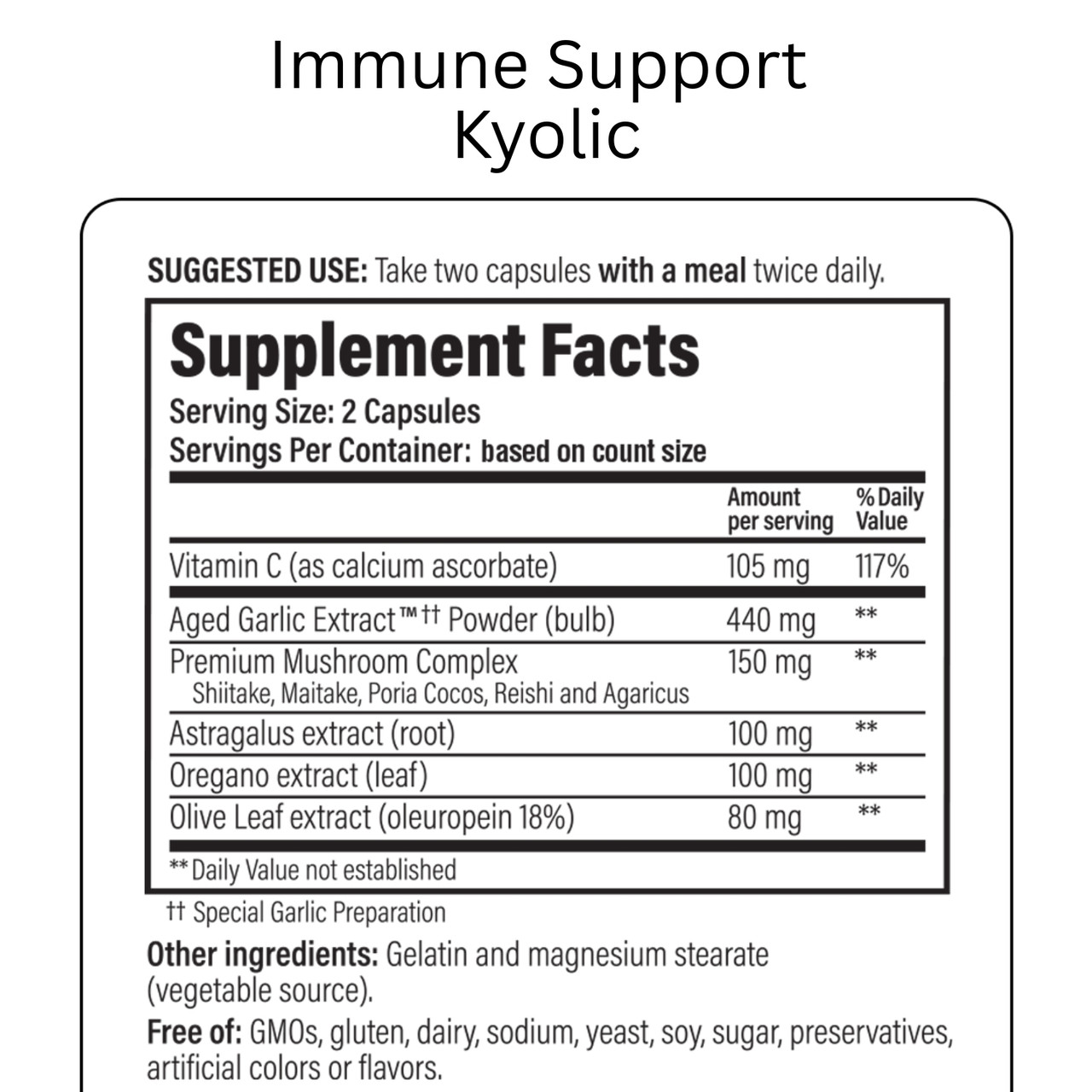 Immune Formula - Kyolic 103 (200 capsules)
