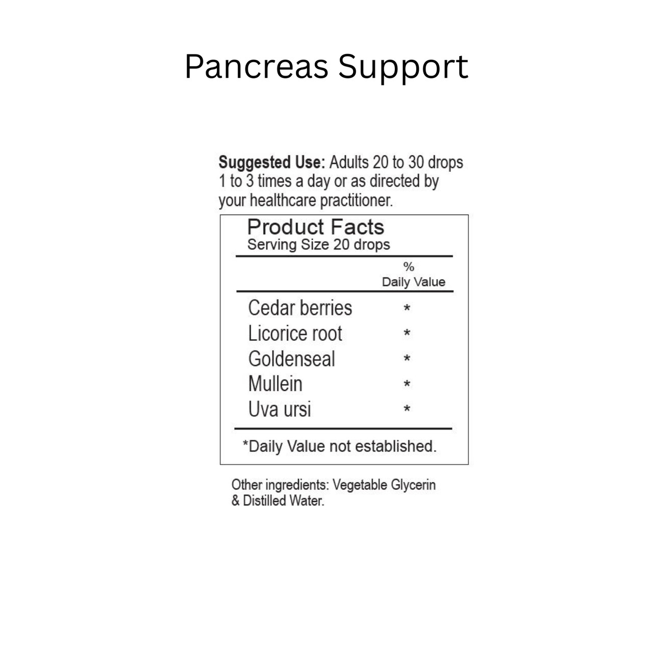 Pancreas Support Herbal Tincture