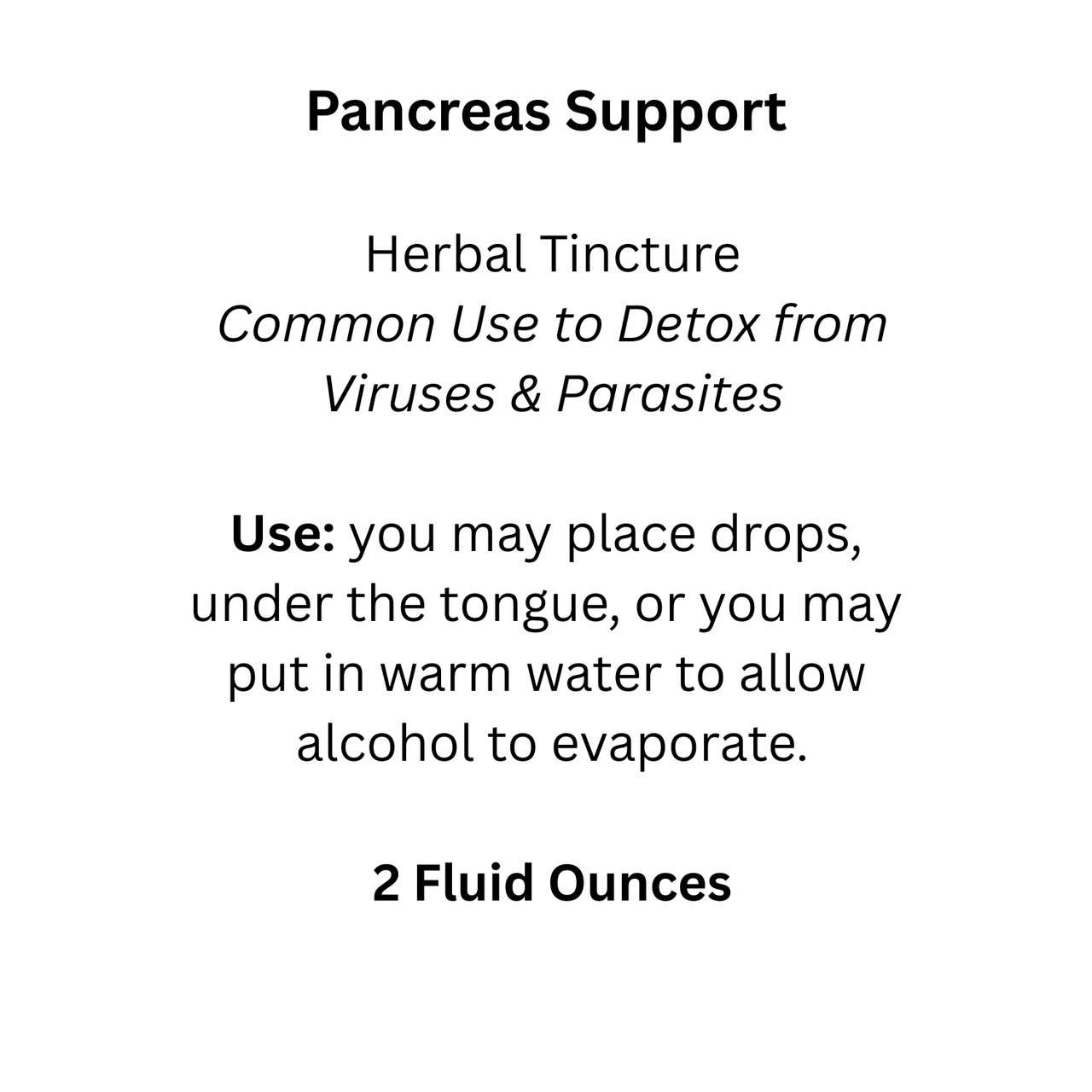 Pancreas Support Herbal Tincture