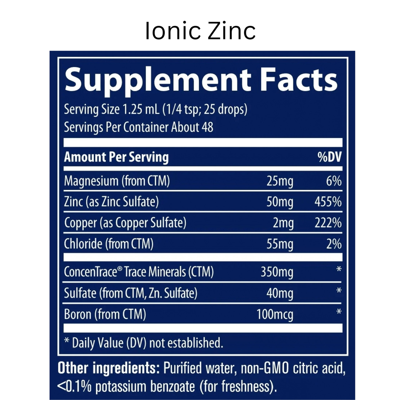 Ionic Zinc drops