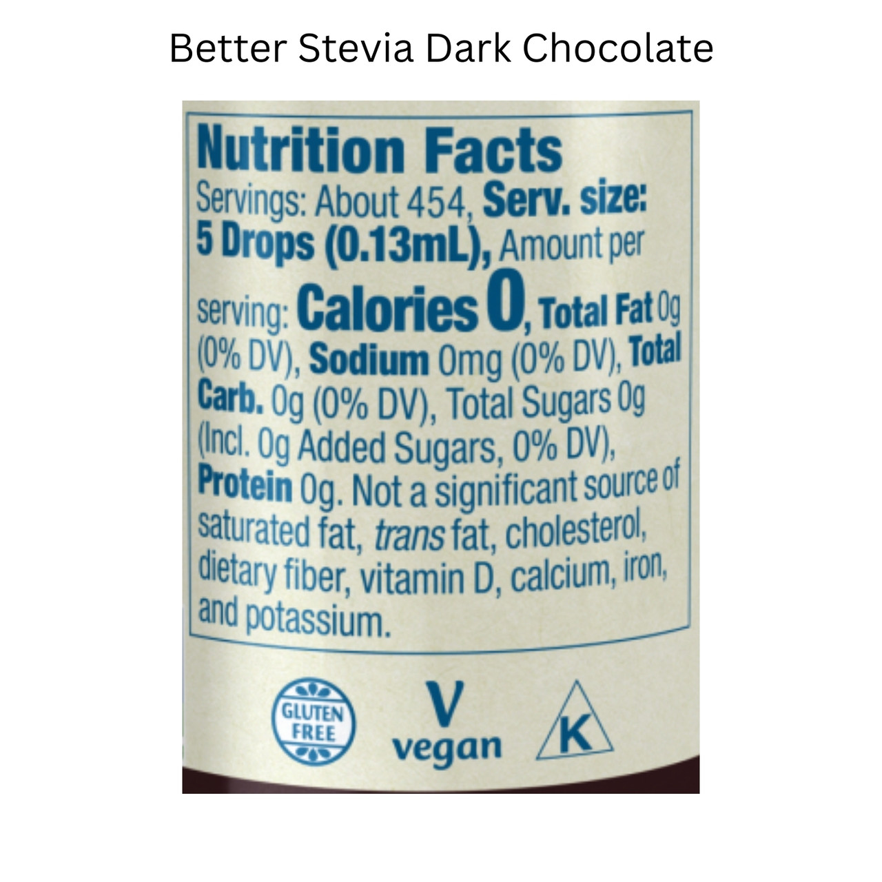 Stevia Liquid Sweetener - Dark Chocolate