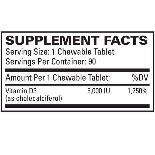 Vitamin D3 chewable