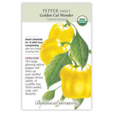 Golden Cal Wonder Sweet Pepper Seeds Organic Heirloom