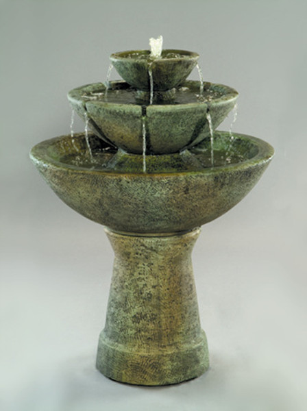 Color Bowl with Lip Fountain, 3 Tier Tall