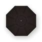 9' Starlux Twist Tilt Umbrella, Black Frame - Black