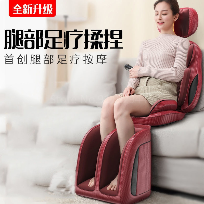 Electric massage chair kneading legs and upper body with heating