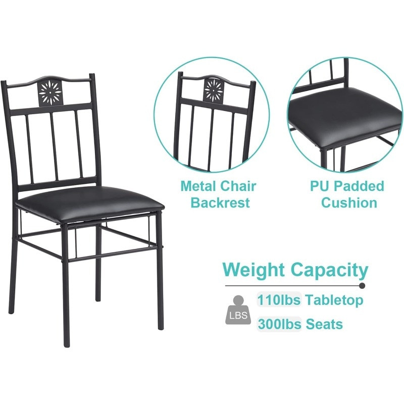chair features: metal backrest and PU cushion