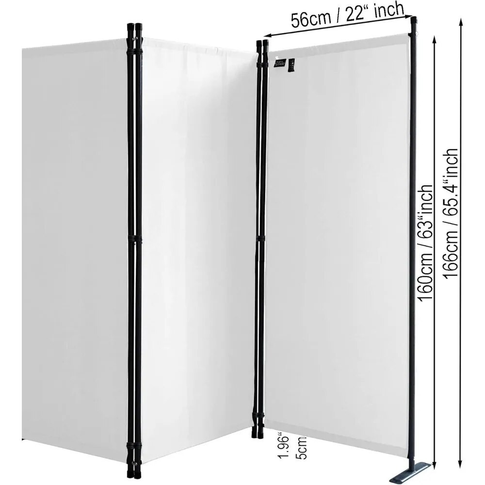 Diagram showing dimensions of privacy screen, 56 cm wide and tall