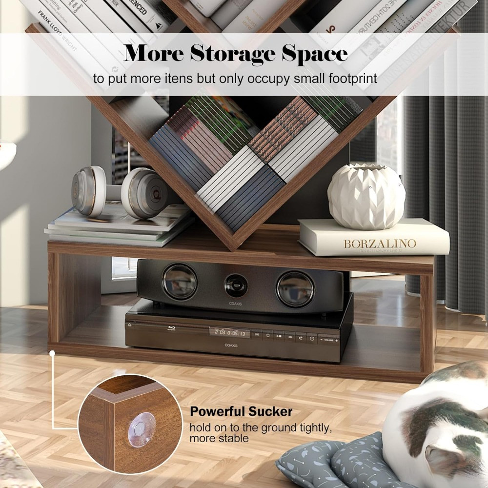 More Storage Space callout with close-up of shelf corner