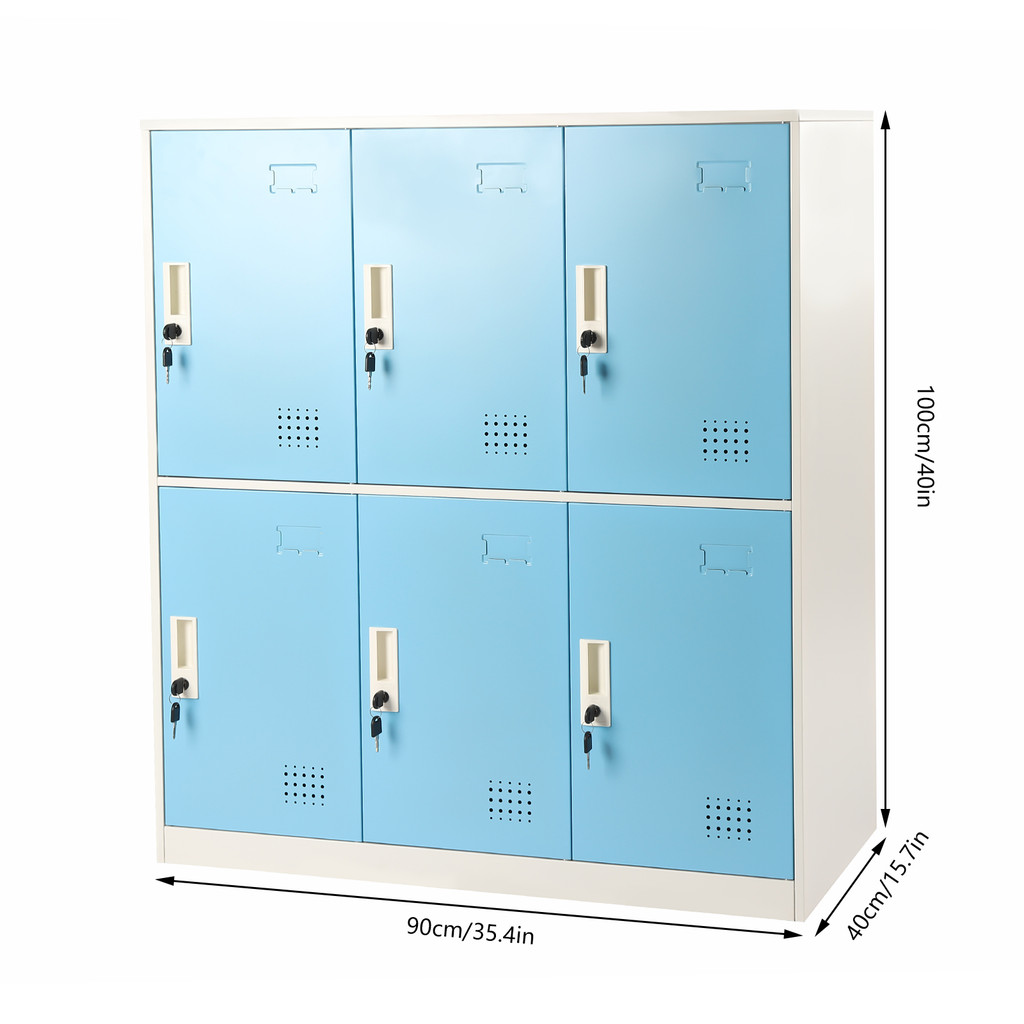 Locker cabinet dimensions diagram with measurements 90cm wide by 100cm tall
