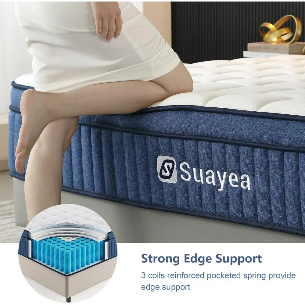 Person sitting on mattress edge showing edge support