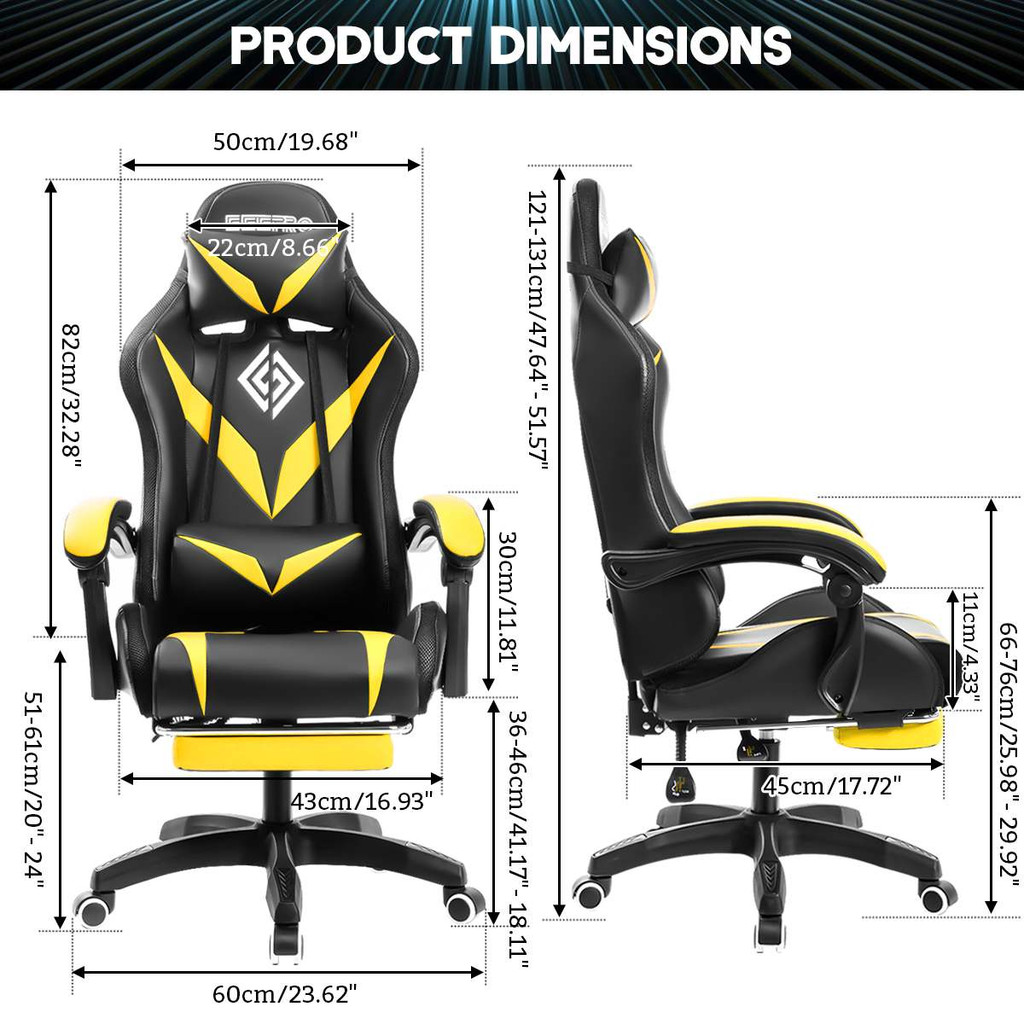 Product dimensions diagram with measurements