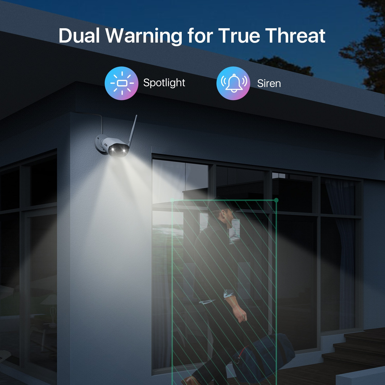 ZOSI 3MP Wireless Security Cameras System with 8channel H.265 2K CCTV